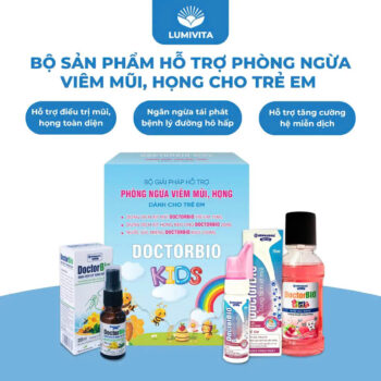 Bộ sản phẩm hỗ trợ phòng ngừa viêm mũi, họng dành cho trẻ em DOCTORBIO KIDS